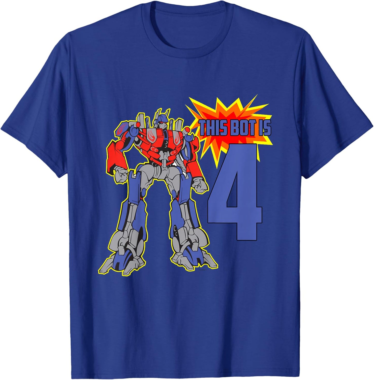 Robot Kid, Cute 4th Birthday Robots for Boys, Girls T-Shirt - T-Shirt | Royal