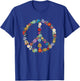 Love and Peace Flower Hippie Lover Beautiful Cute Funny Gift T-Shirt - T-Shirt | Royal