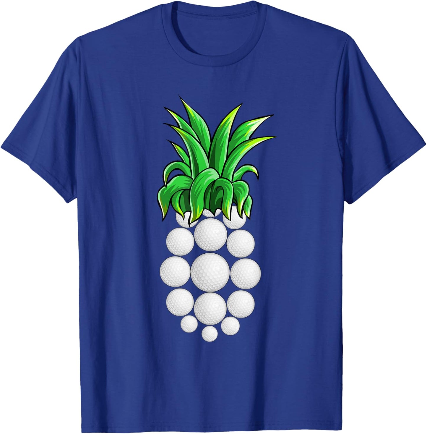 Pineapple Golf T Shirt Hawaiian Aloha Beach Gift Hawaii T-Shirt - T-Shirt | Royal