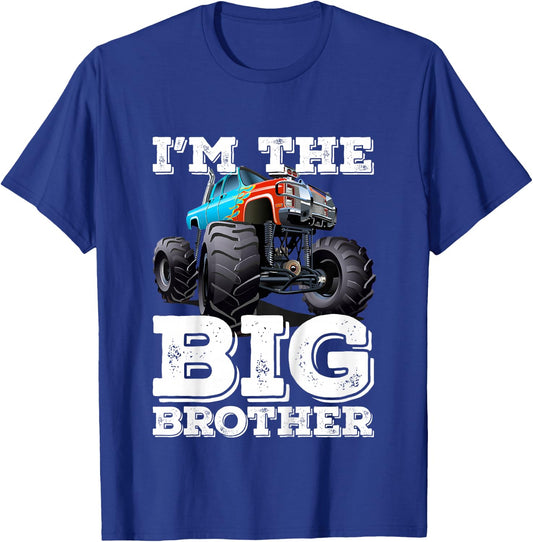 Kids I'm The Big Brother - Funny Monster Truck T-Shirt - T-Shirt | Royal