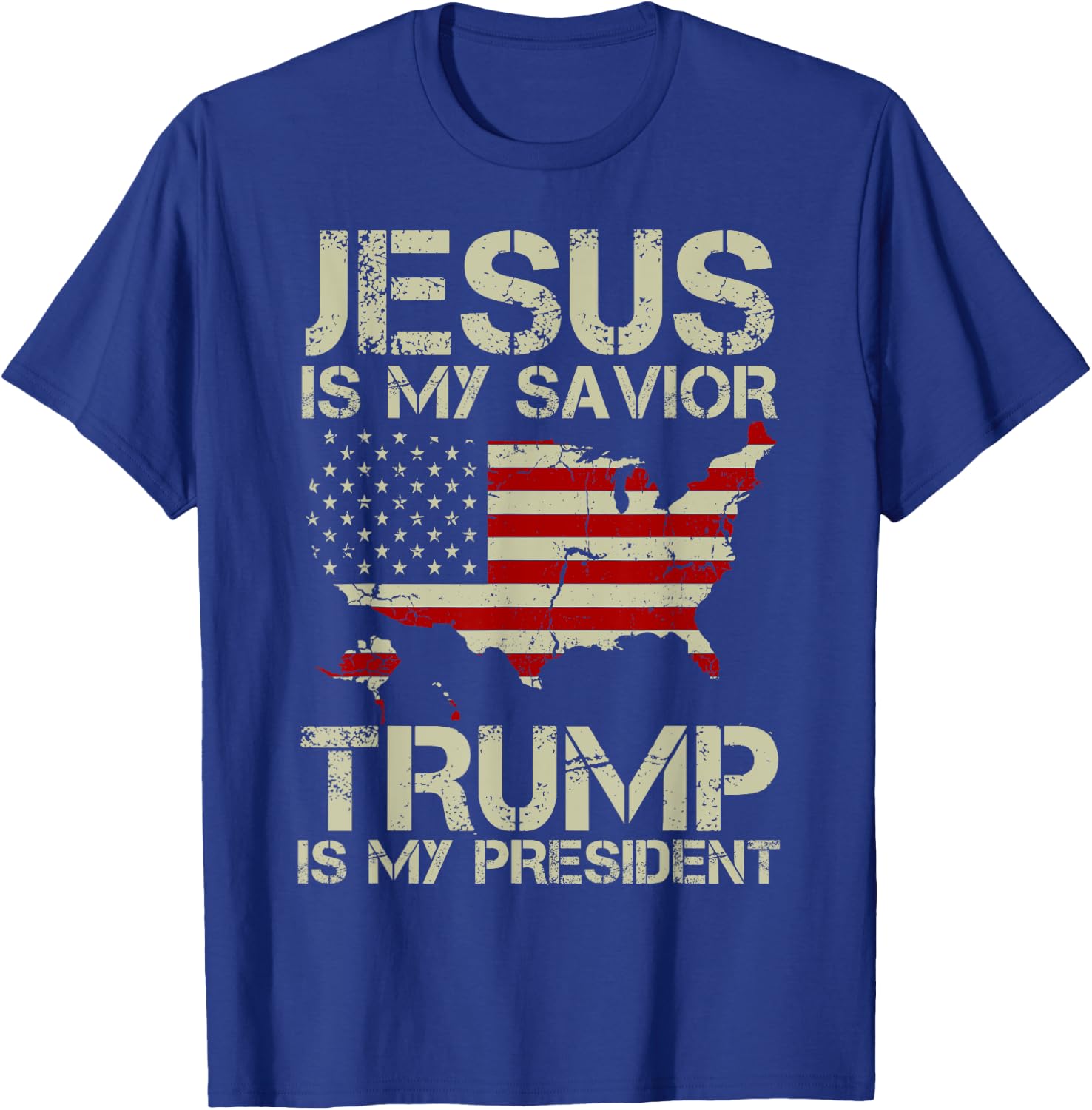 Jesus Is My Savior Trump Is My President Shirt women T-Shirt - T-Shirt | Royal