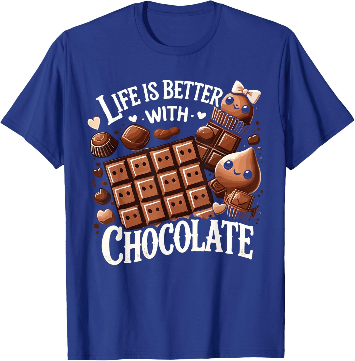 Life Is Better With Chocolate Chocolate Milk T-Shirt - T-Shirt | Royal