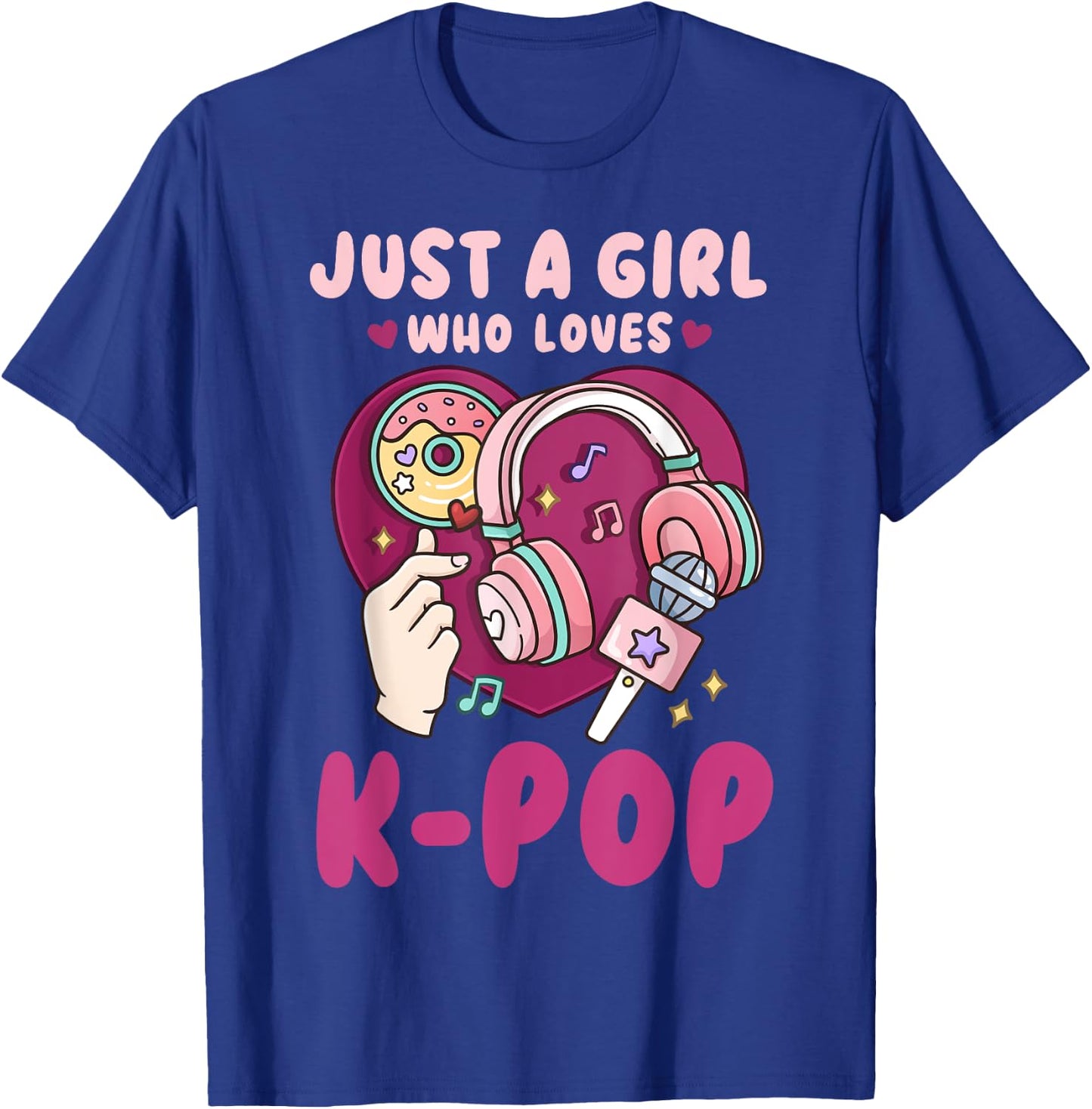 K-Pop & Anime Lovers -Kids Black K-Pop Theme Girls T-Shirt - T-Shirt | Royal