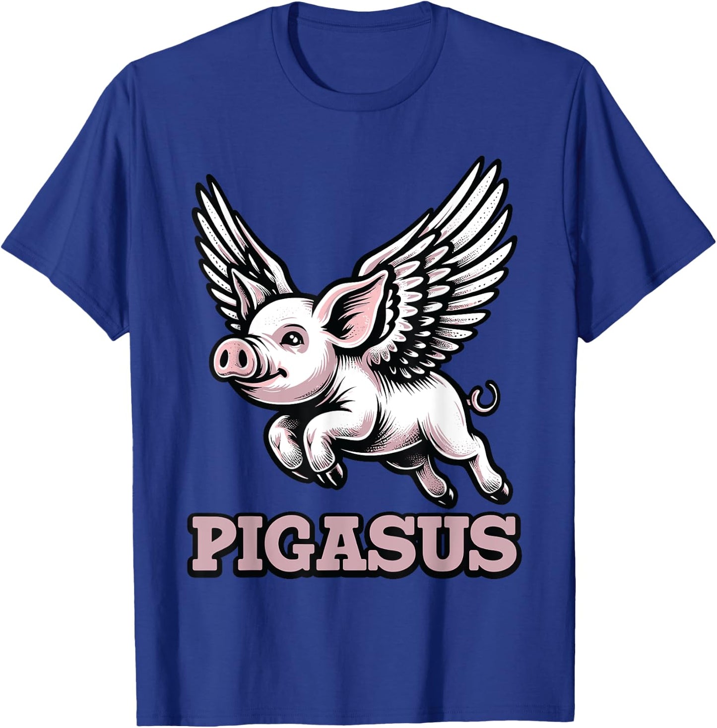 Pigasus Flying Pig Animal Mythical Pig Lover T-Shirt - T-Shirt | Royal