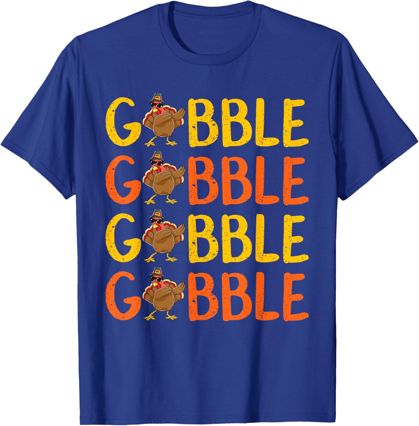 Dabbing Gobble Gobble Turkey Thanksgiving Gift T-Shirt - T-Shirt | Royal