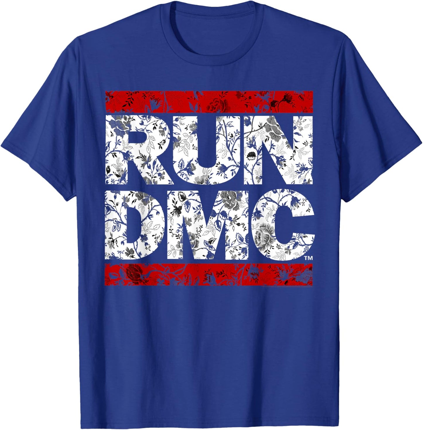 Run DMC Official Floral Red Logo T-Shirt - T-Shirt | Royal