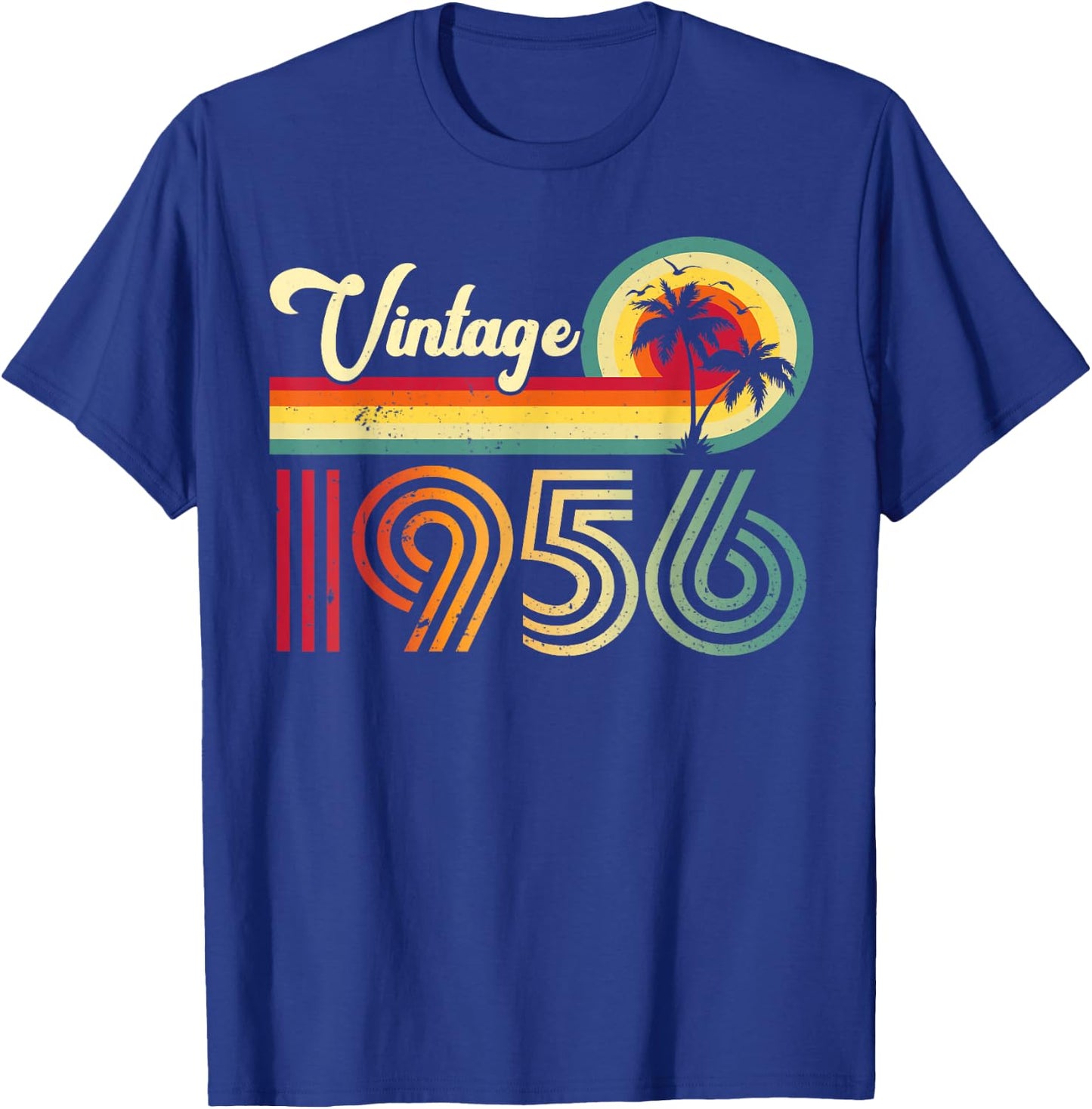 Vintage 1956 Classic 70 Year Old 70th Birthday Men Women T-Shirt - T-Shirt | Royal