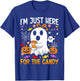 I'm Just Here for the Candy Halloween Pun Lollipop T-Shirt - T-Shirt | Royal