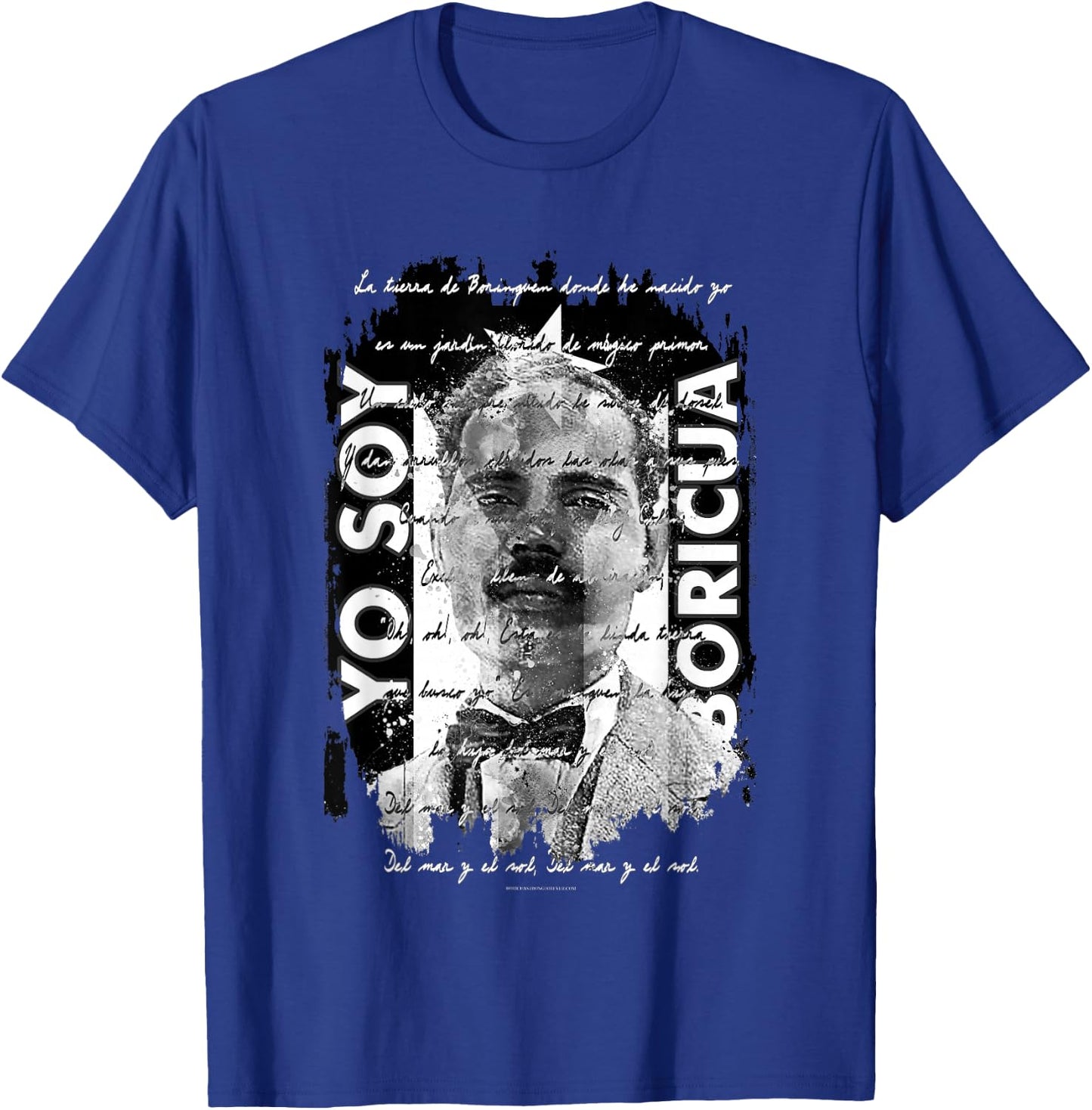 Albizu Campos Yo Soy Boricua Black Puerto Rico Flag Resiste T-Shirt - T-Shirt | Royal