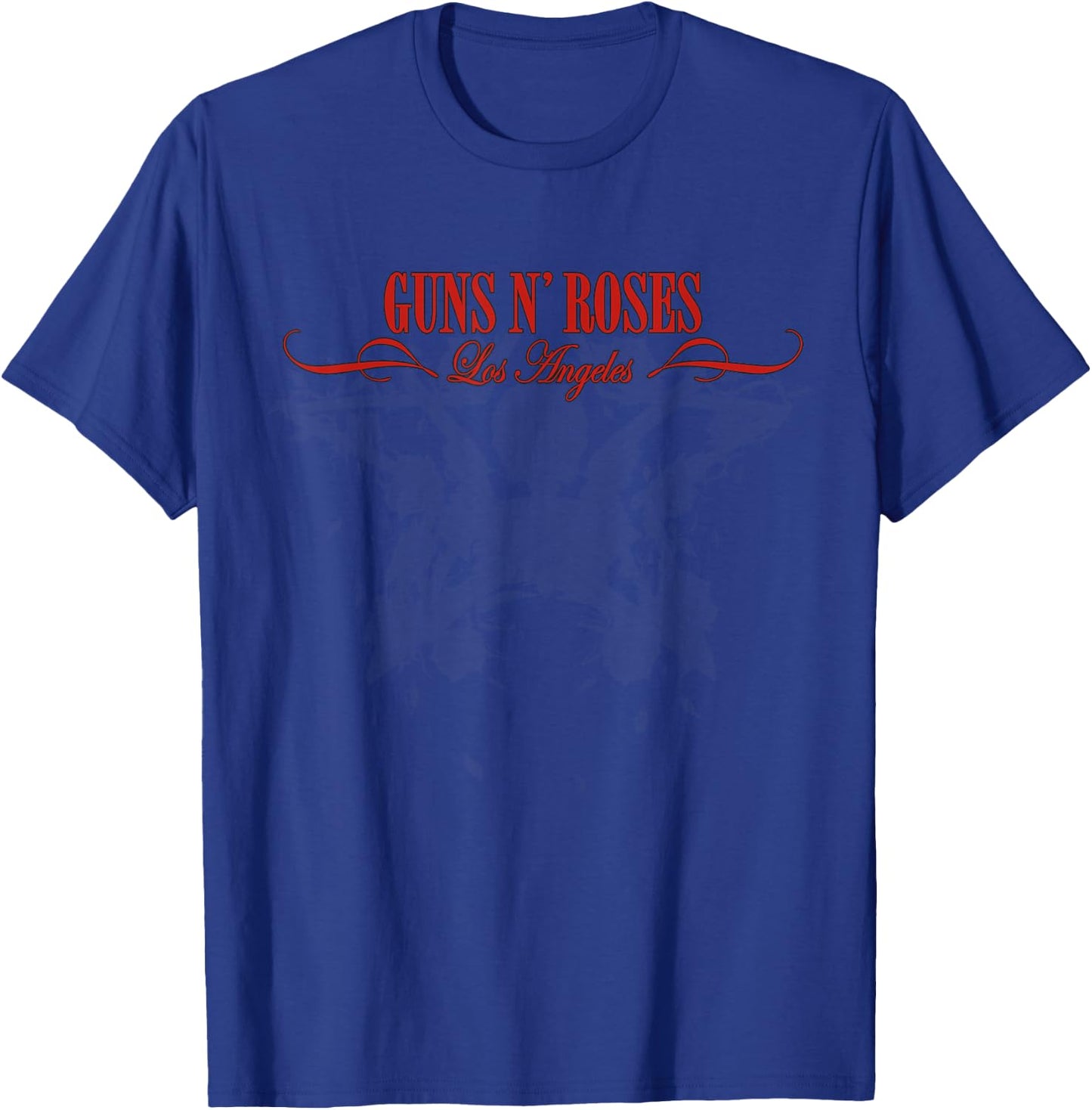 Guns N' Roses Official Los Angeles Skeleton Faded T-Shirt - T-Shirt | Royal