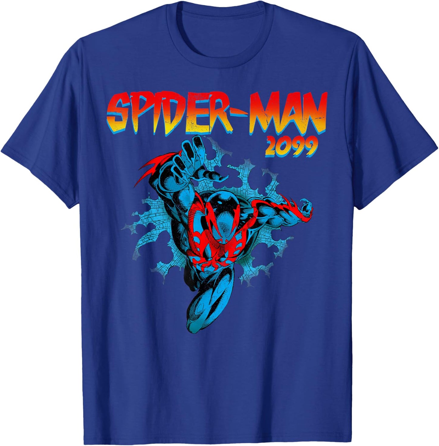 Marvel Spider-Man 2099 Retro Jump Logo Small T-Shirt - T-Shirt | Royal