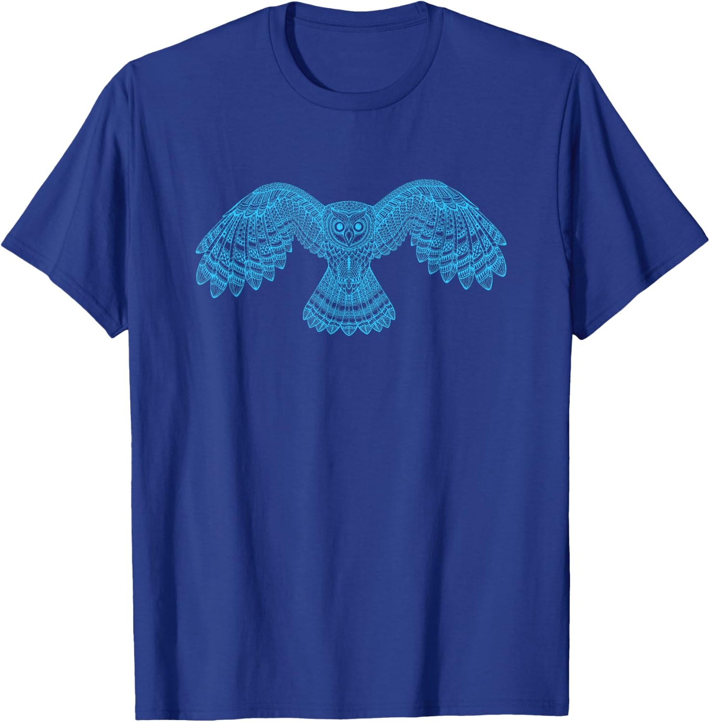 Majestic Owl Bird Flying Shirt - Bird Graphic T-Shirt - T-Shirt | Royal