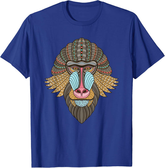 Mandrill Baboon T-Shirt - T-Shirt | Royal