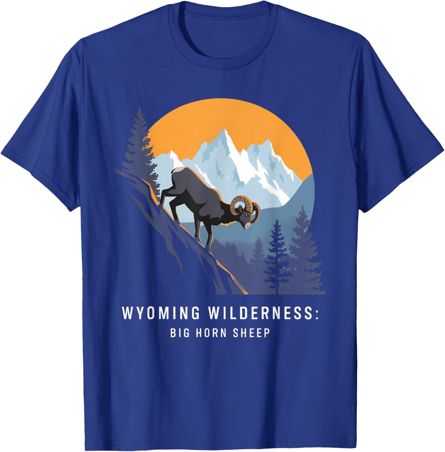 Big Horn Sheep – Iconic Western Wildlife Design T-Shirt - T-Shirt | Royal