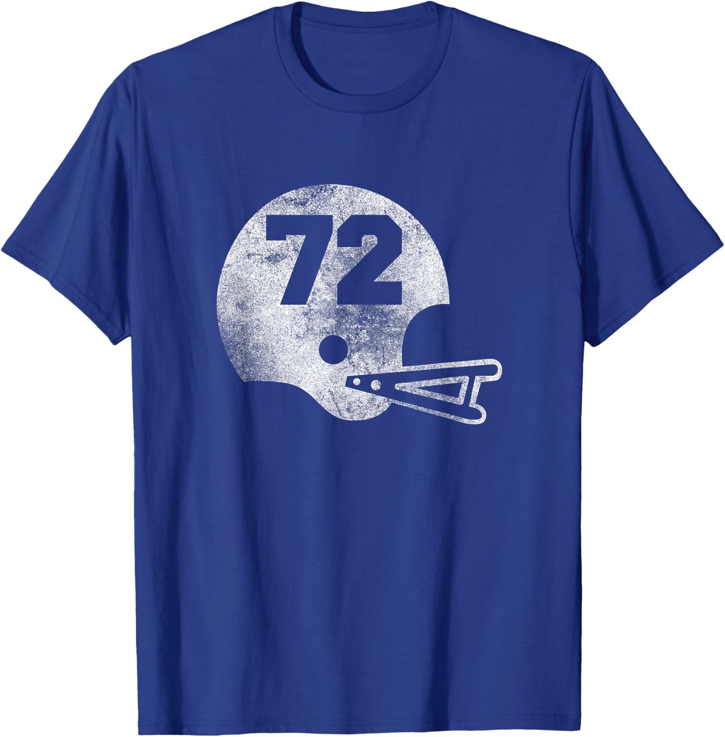 Vintage Football Jersey Number 72 Player Number T-Shirt - T-Shirt | Royal