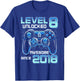 Level 8 Unlocked Video Game Party 8th Birthday Gamer Boys T-Shirt - T-Shirt | Royal