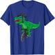 Cycling T-rex Dinosaur Shirt Cyclist Gift T-Shirt - T-Shirt | Royal