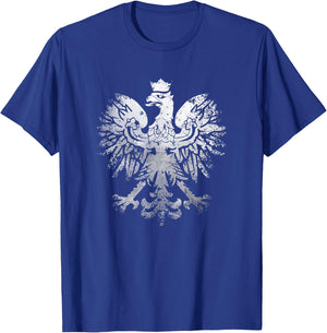 Vintage Polish Eagle | Poland Retro Eagle T-Shirt - T-Shirt | Royal