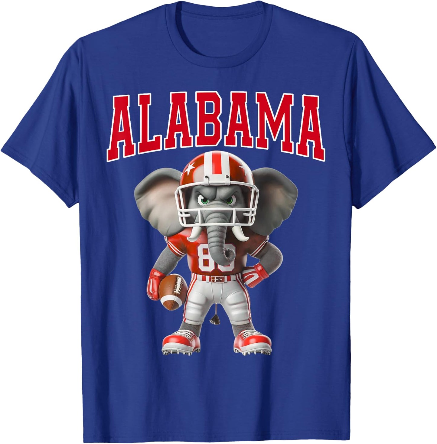 Alabama AL Vintage Sports Funny Elephant Love Men Women Kids T-Shirt - T-Shirt | Royal