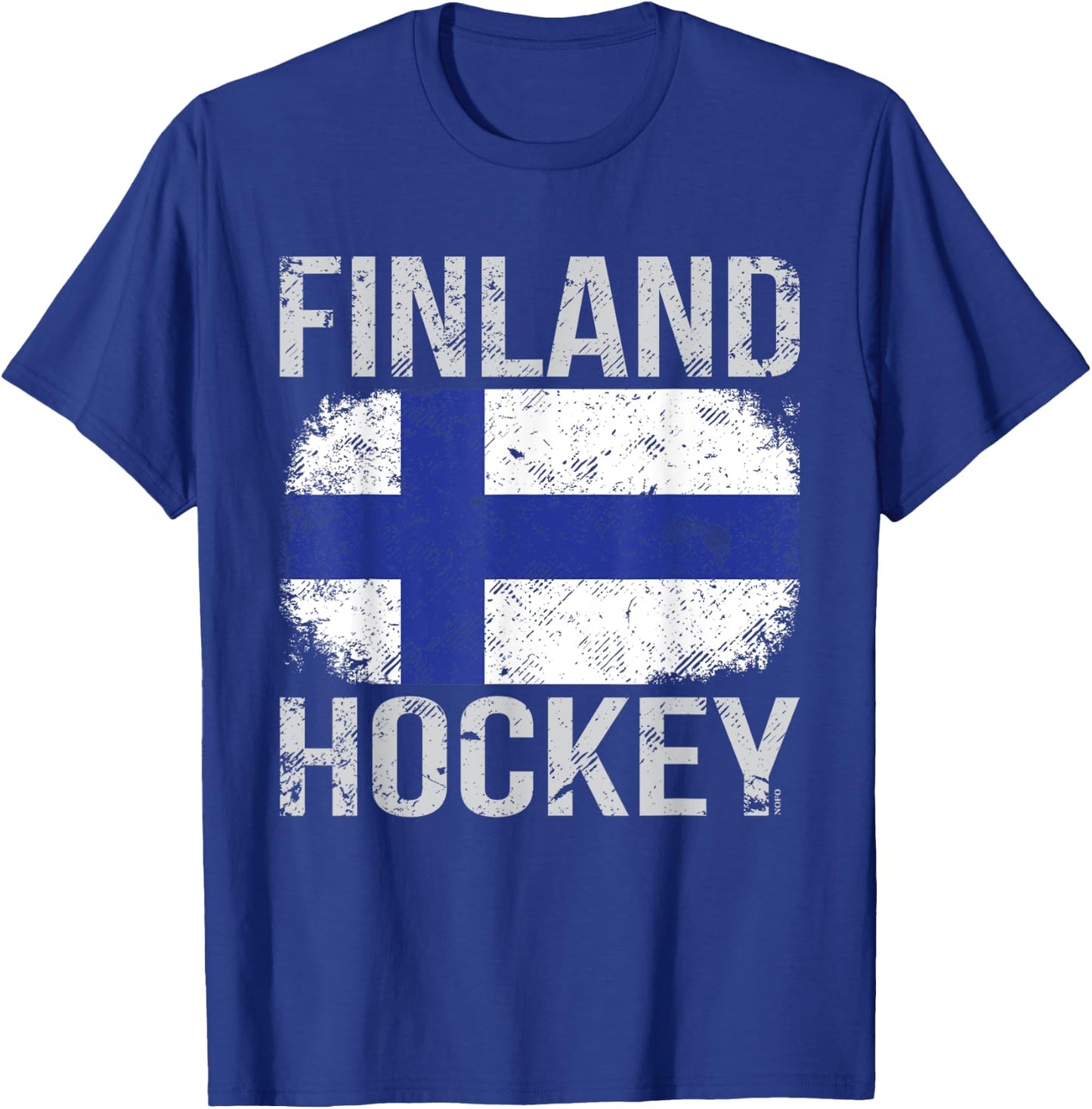 Finland Hockey, Finnish Flag T-Shirt - T-Shirt | Royal