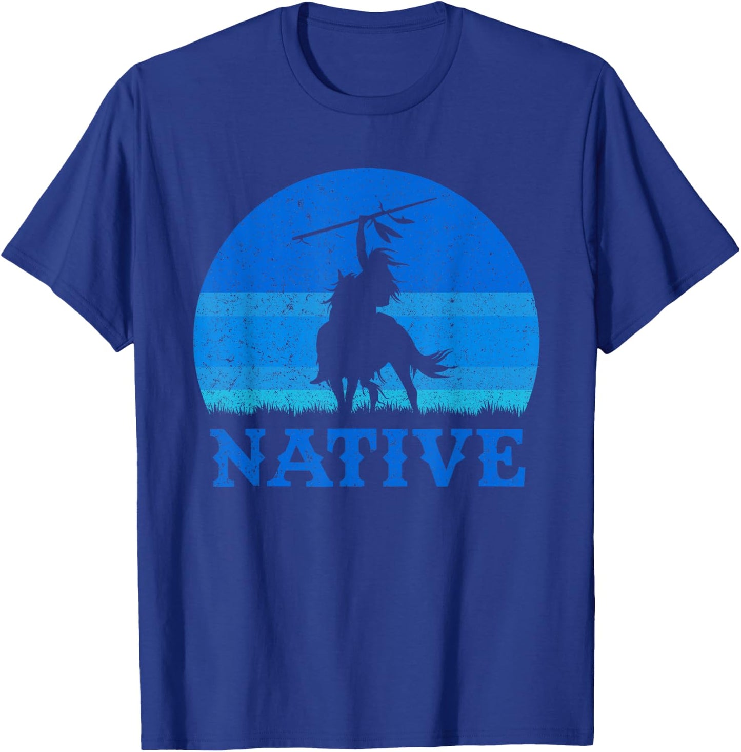 Northwest Native American Knight Pride Mountain Warrior T-Shirt - T-Shirt | Royal
