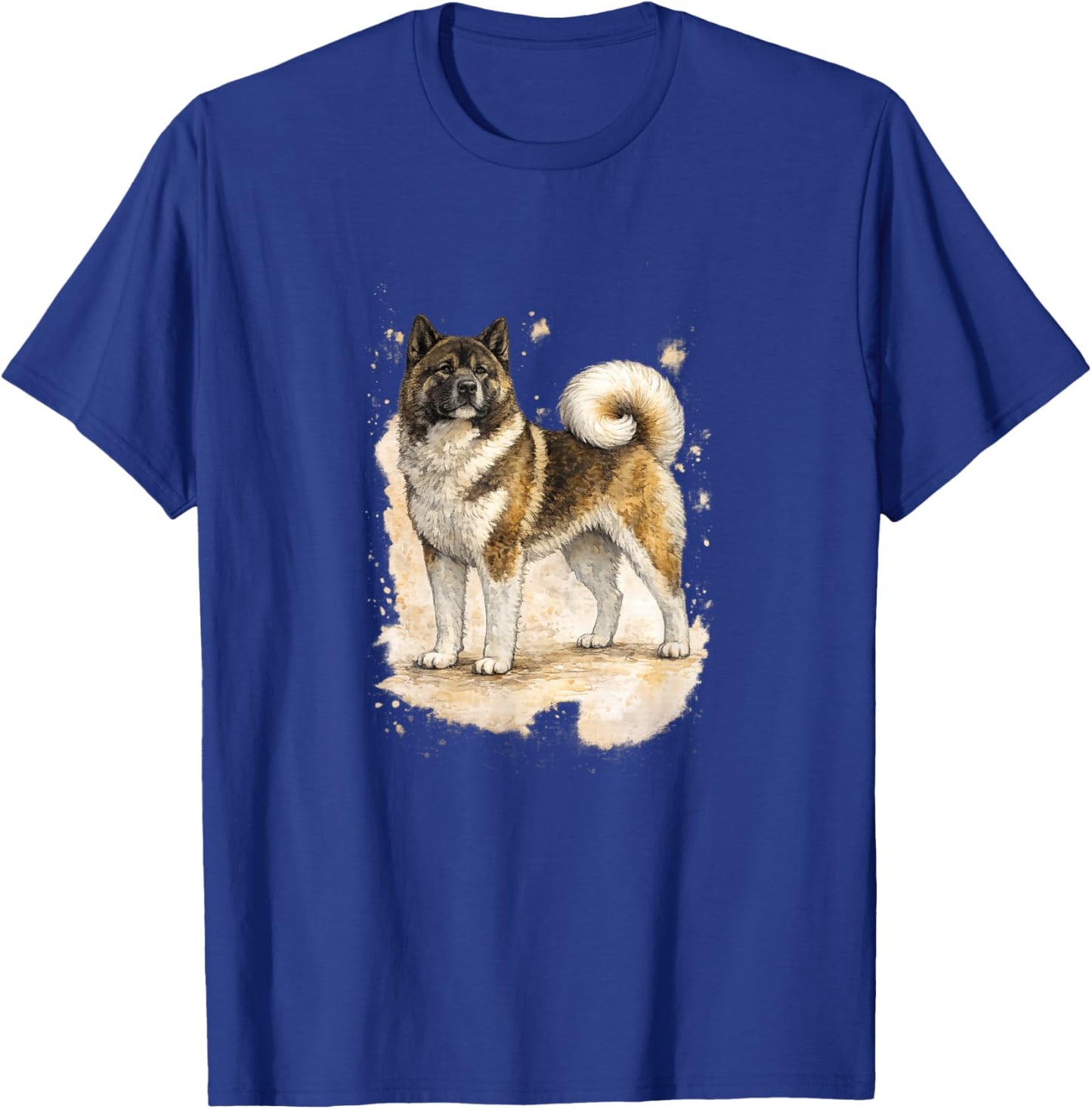 American Akita Watercolor Art – Majestic Akita T-Shirt - T-Shirt | Royal