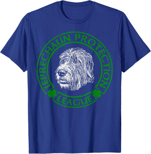 Leprechaun Protection League Irish Wolfhound T-Shirt - T-Shirt | Royal