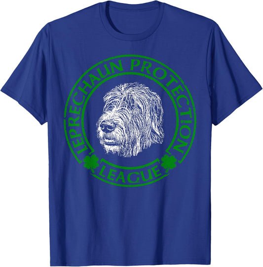 Leprechaun Protection League Irish Wolfhound T-Shirt - T-Shirt | Royal
