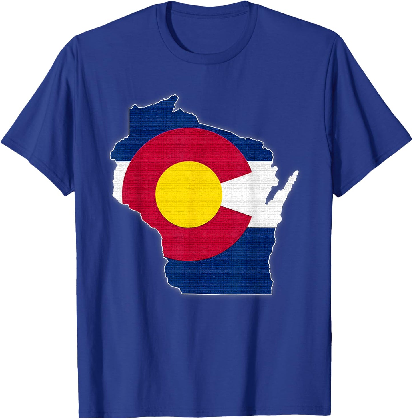 WISCONSIN STATE MAP COLORADO CO Flag Roots Men Women Gift T-Shirt - T-Shirt | Royal
