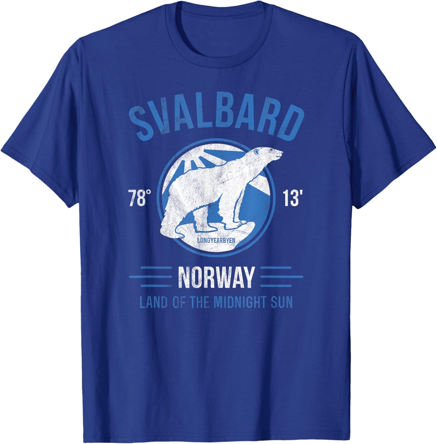 Svalbard Polar Bear T Shirt | Norway Northern Lights T-Shirt - T-Shirt | Royal