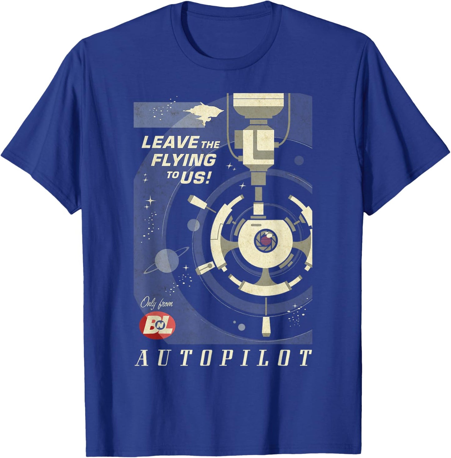 Disney Pixar Wall-E Autopilot Leave The Flying To Us Poster T-Shirt - T-Shirt | Royal
