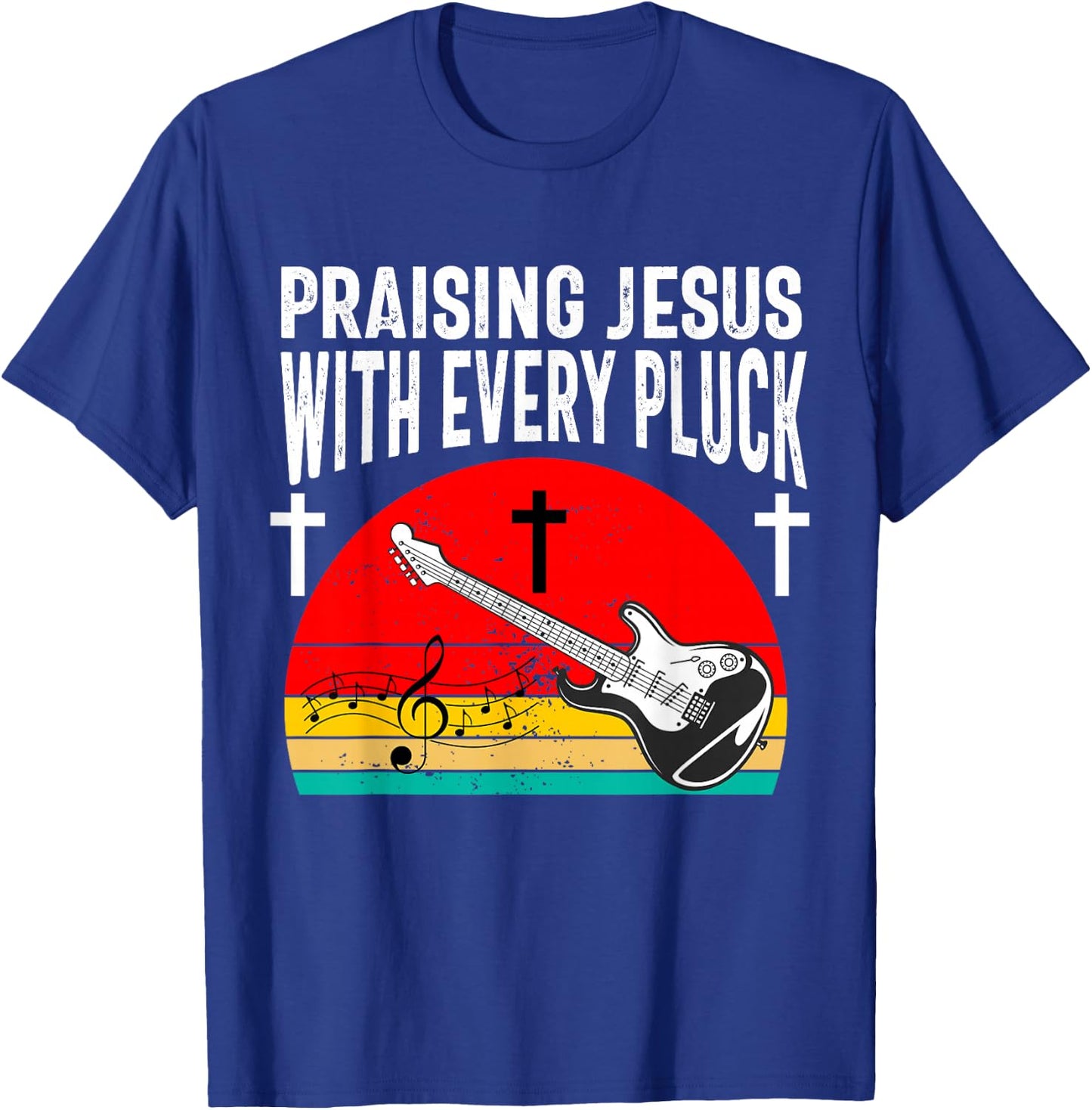 Christian Bass Guitar Player Worship Jesus Bassist Music T-Shirt - T-Shirt | Royal