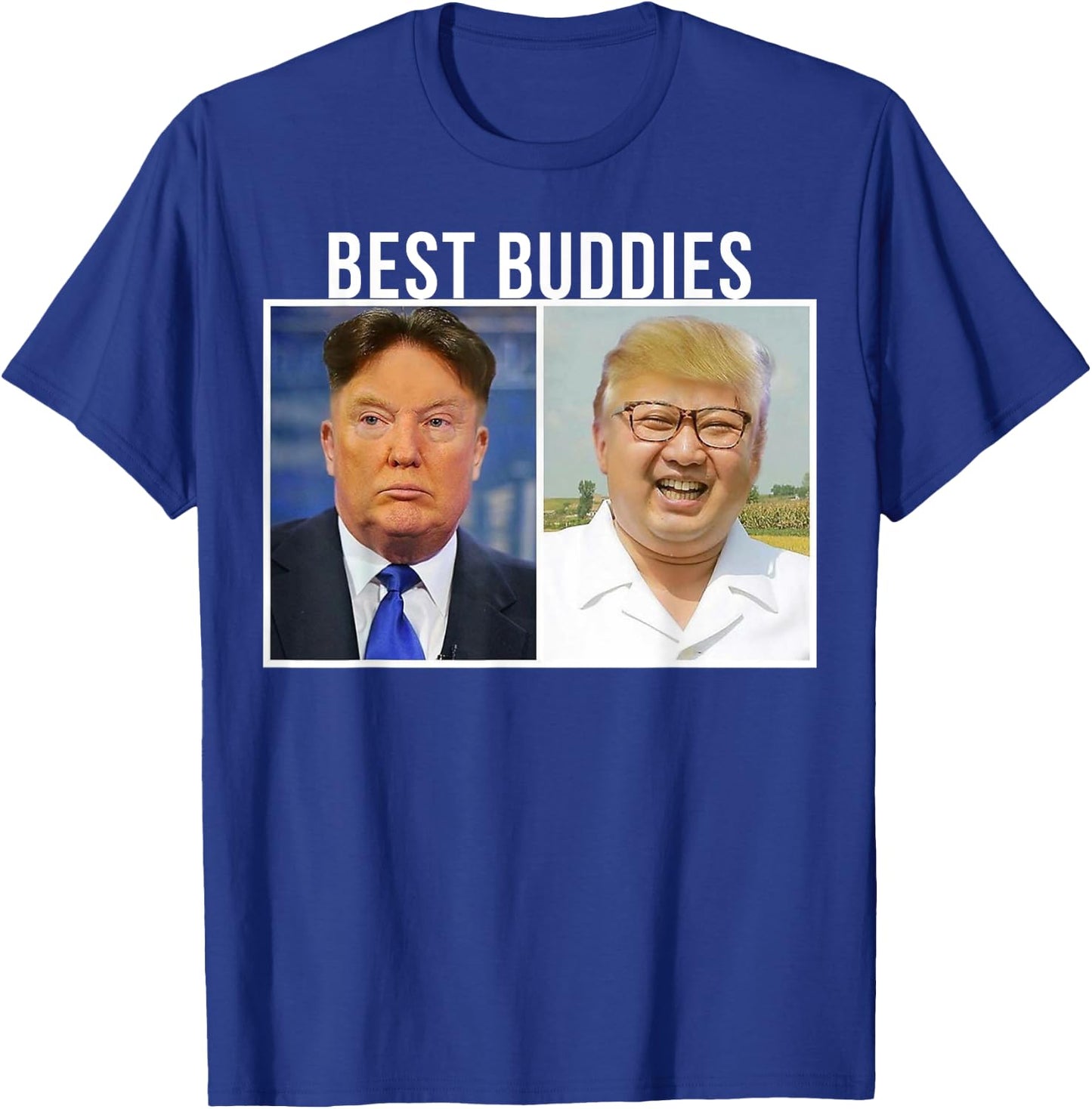 Best Buddies Face Swap Funny Donald Trump and Kim Jung Un T-Shirt - T-Shirt | Royal