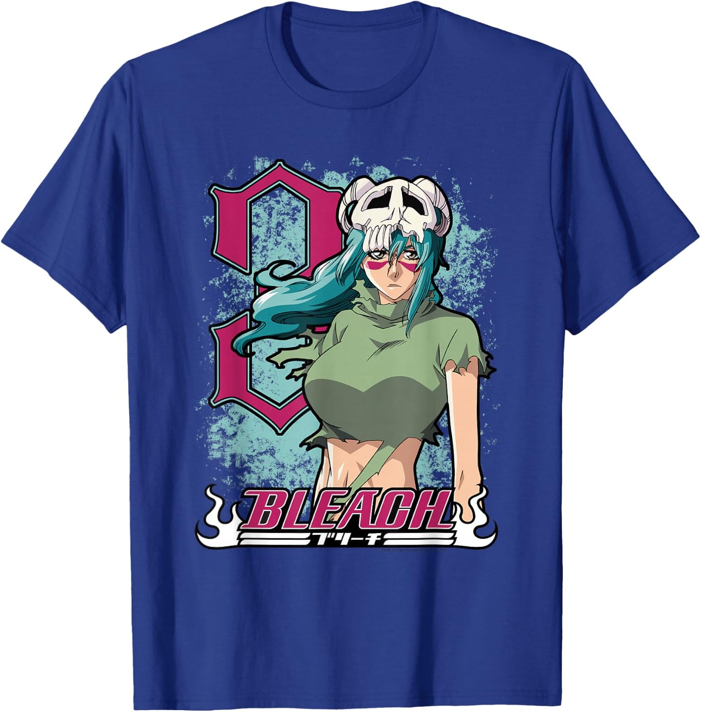 Bleach Neliel 3 with Splatter and Logo Anime T-Shirt - T-Shirt | Royal