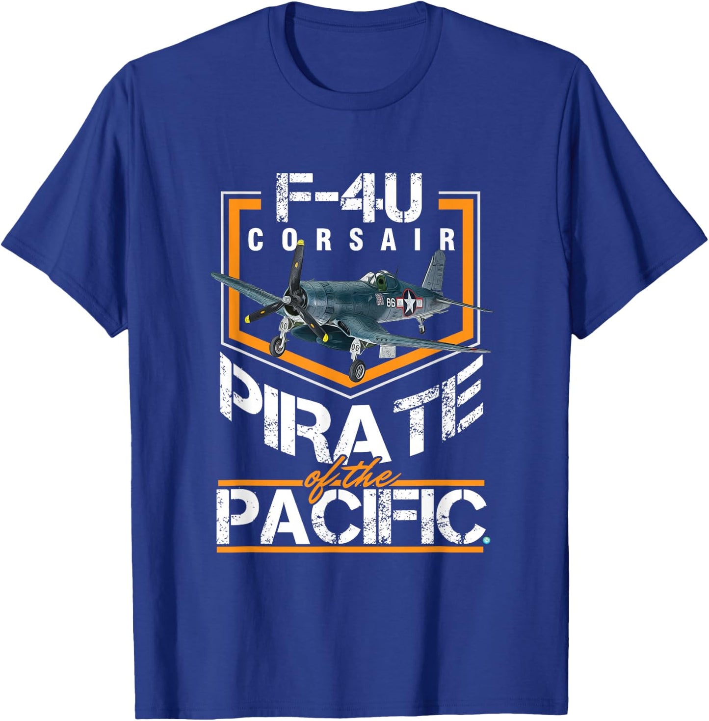 WW2 Plane F4U Corsair Pirate of the Pacific Shirt Gift T-Shirt - T-Shirt | Royal