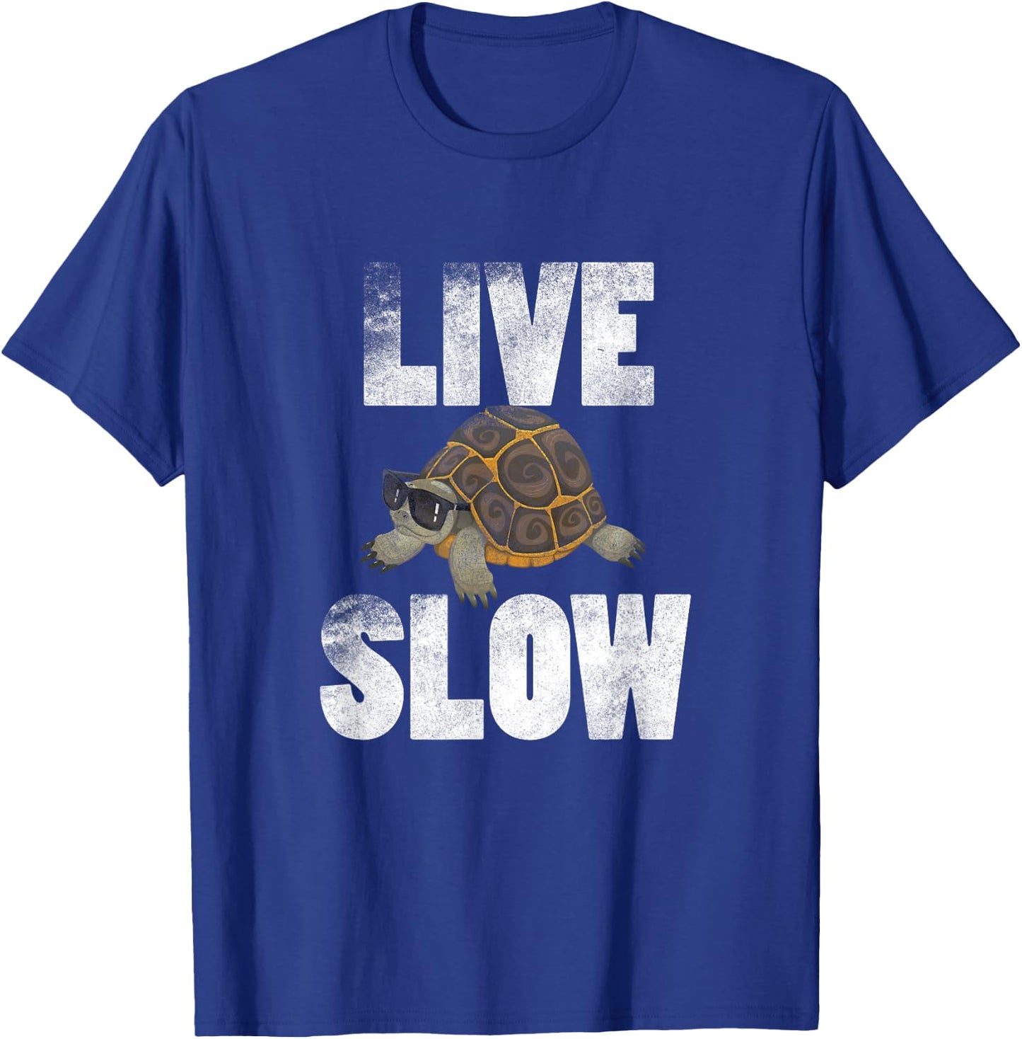 Live Slow Turtle T Shirt Gift Funny Animal Love Spirit T-Shirt - T-Shirt | Royal