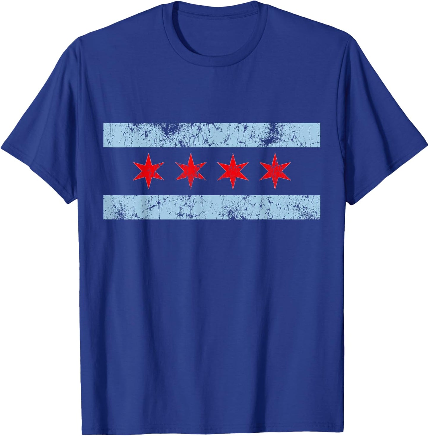 Vintage Flag of Chicago T-Shirt - T-Shirt | Royal