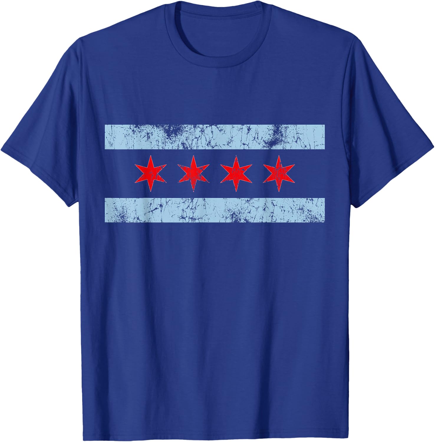 Vintage Flag of Chicago T-Shirt - T-Shirt | Royal