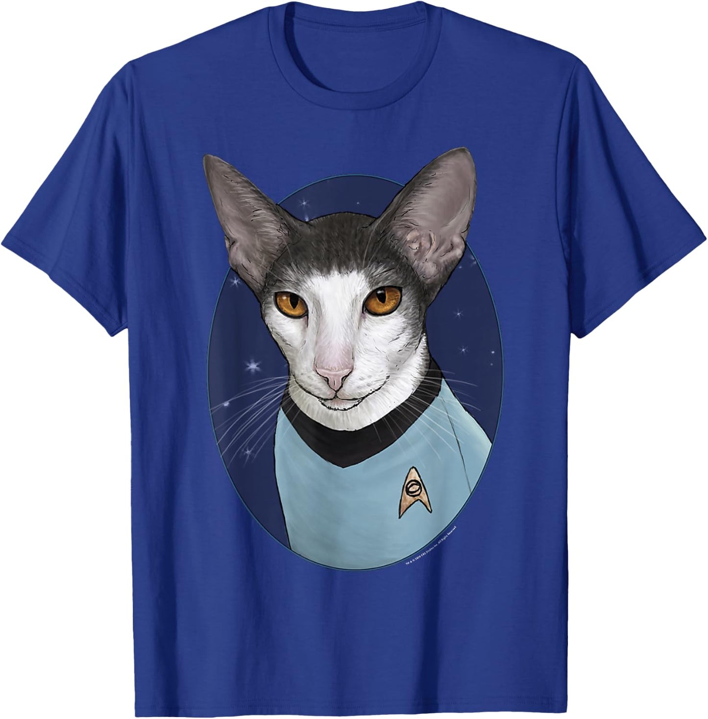 Star Trek: The Original Series Spock Cat Portrait T-Shirt - T-Shirt | Royal
