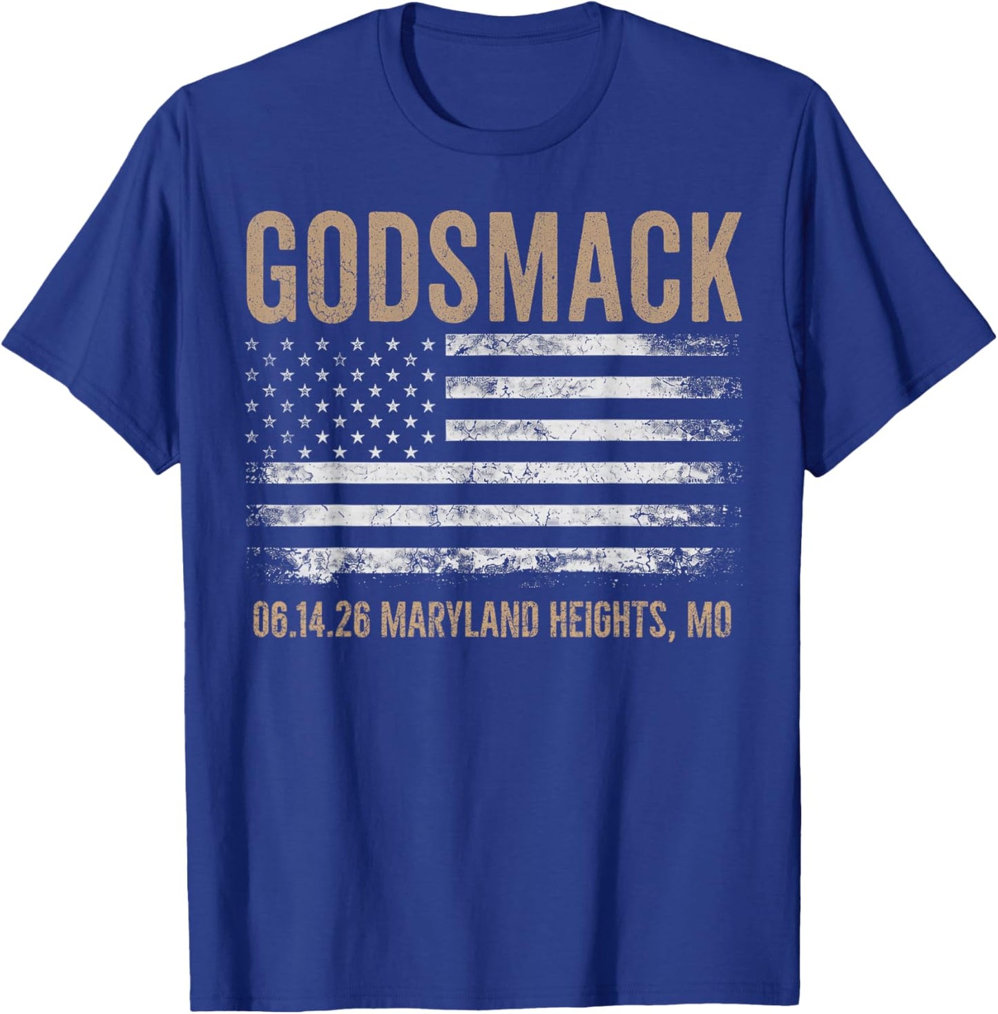 Godsmack The Rise of Rock 2026 Maryland Heights T-Shirt - T-Shirt | Royal