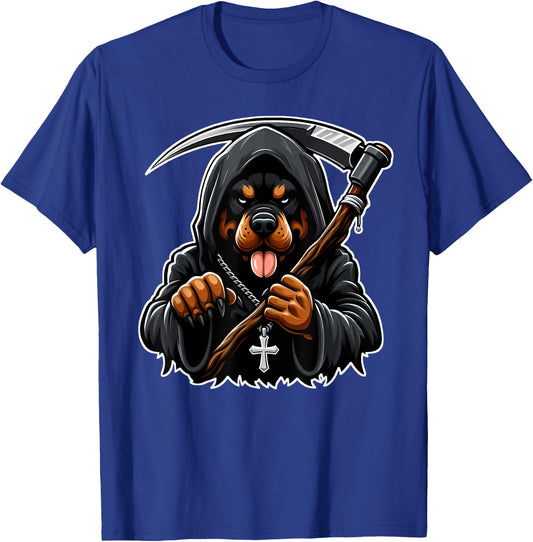 Grim Reaper Rottweiler T-Shirt - T-Shirt | Royal