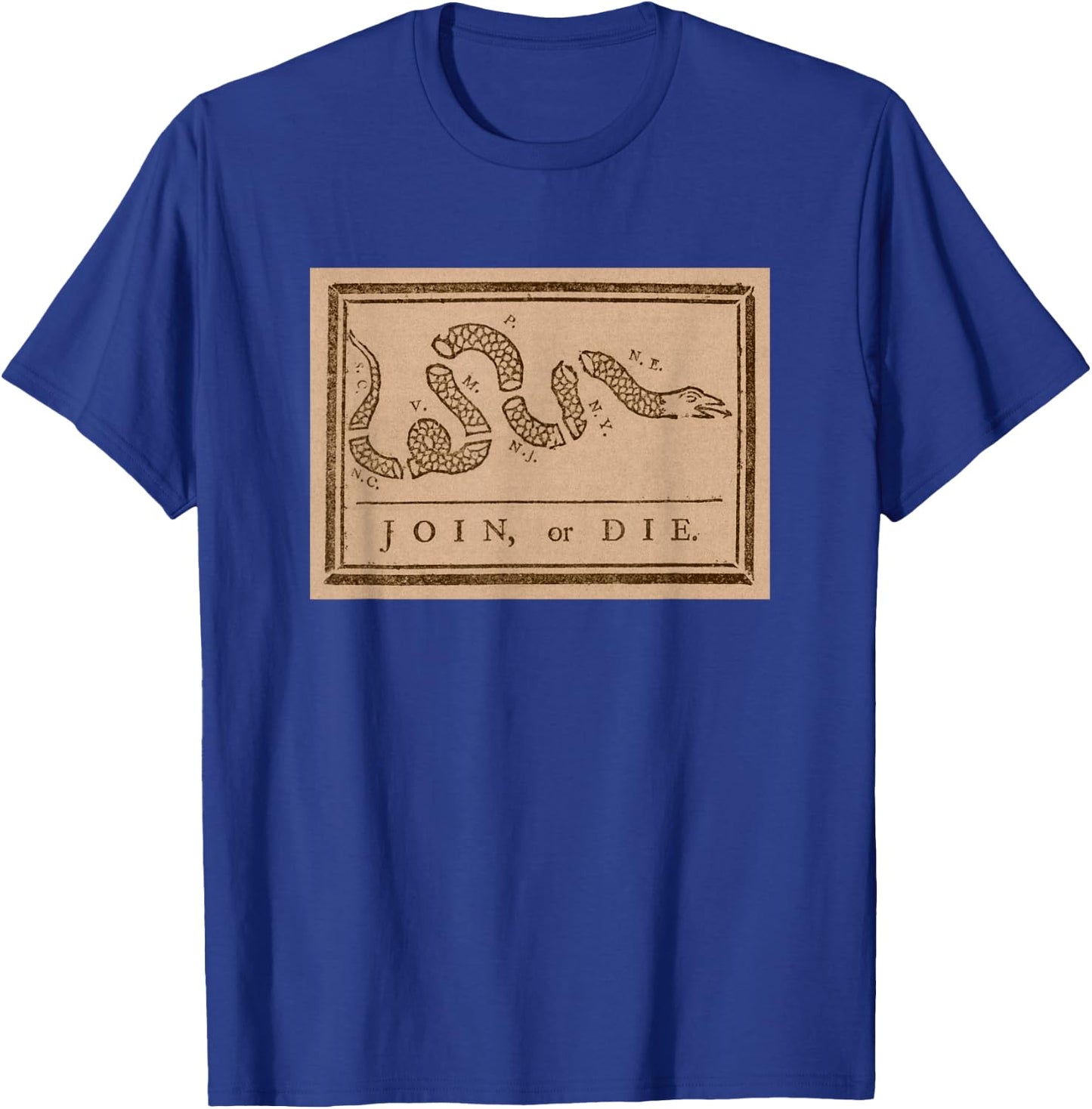 Join or Die Snake - U.S. History T-Shirt - T-Shirt | Royal