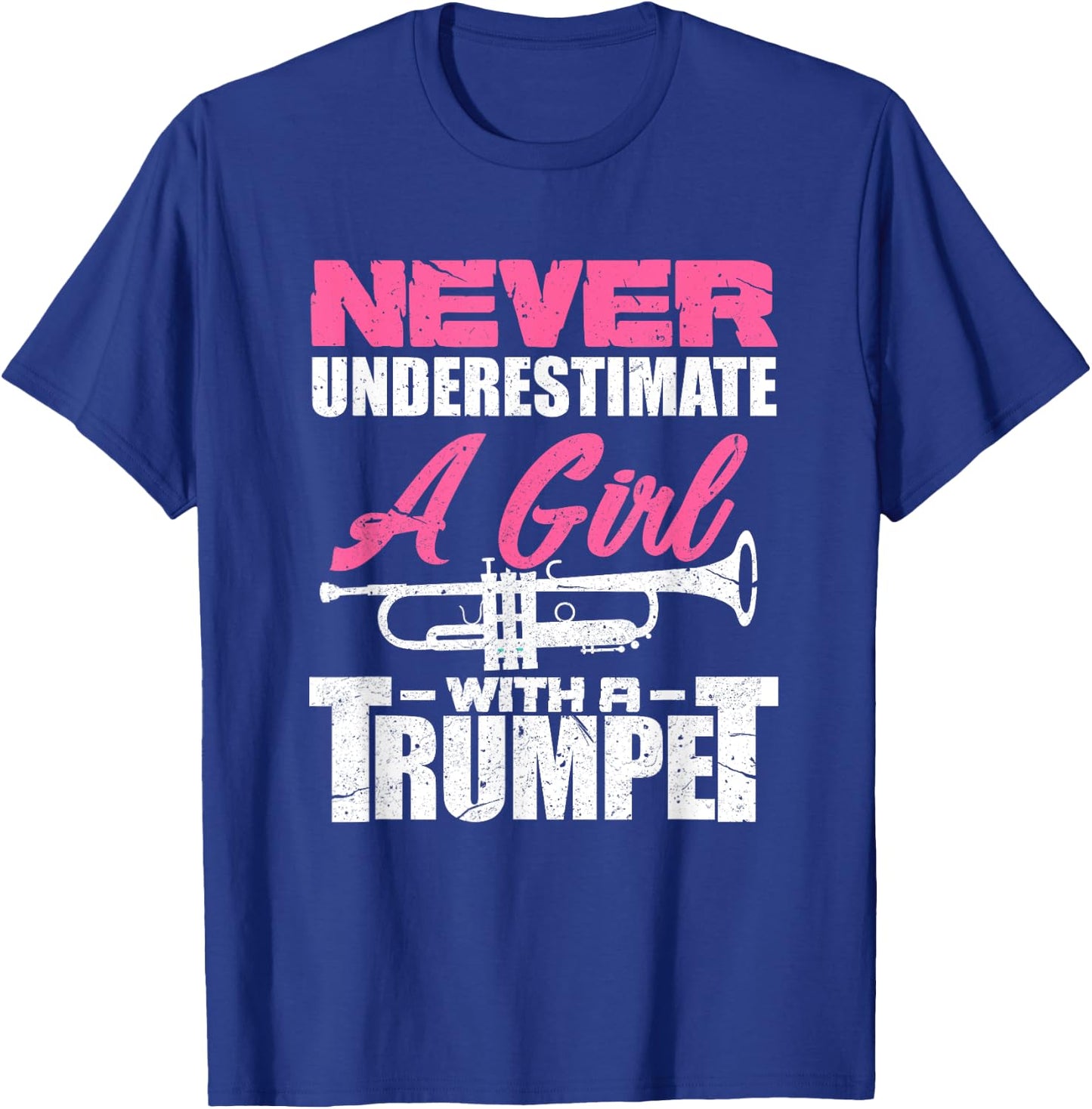 Trumpet Girl Funny Trumpet Player Marching Band T-Shirt - T-Shirt | Royal