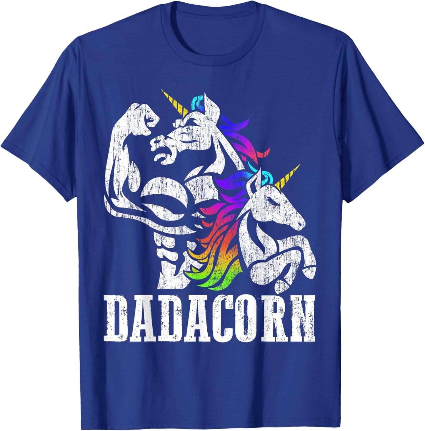 Dadacorn Fathers Day Gift Dad of Unicorn Daughter T-Shirt - T-Shirt | Royal