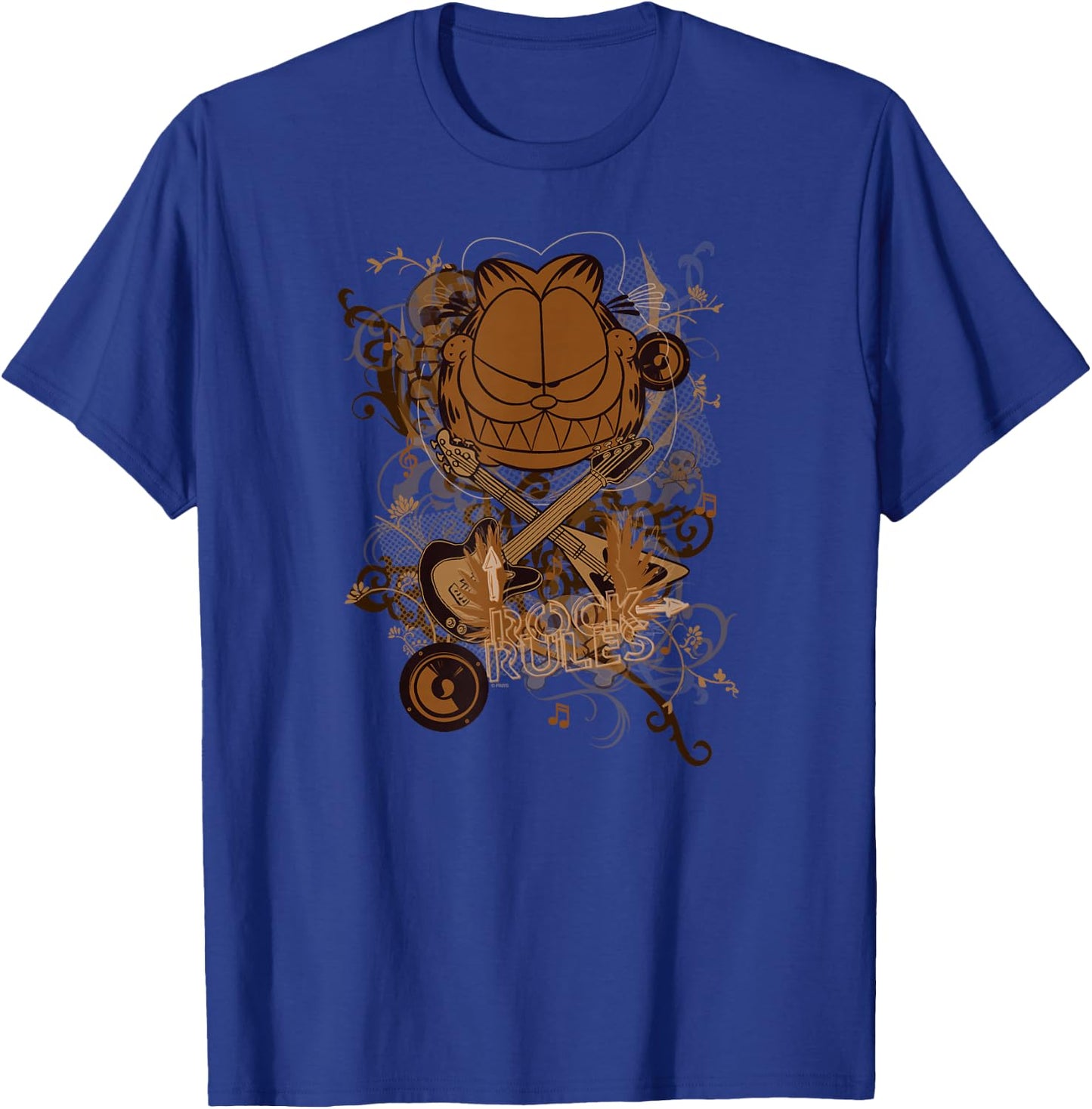 Garfield Rock Rules T-Shirt - T-Shirt | Royal