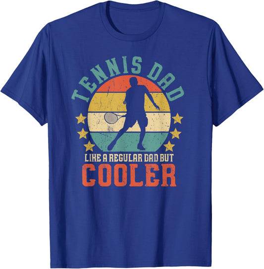 Tennis Dad Vintage Tennis Player Father's Day T-Shirt - T-Shirt | Royal