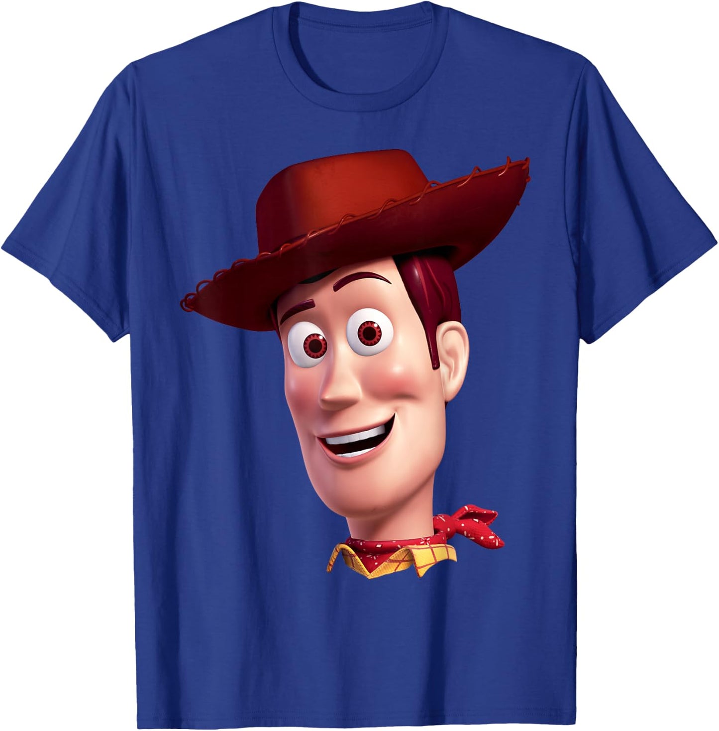 Disney Pixar Toy Story Woody Big Face T-Shirt - T-Shirt | Royal