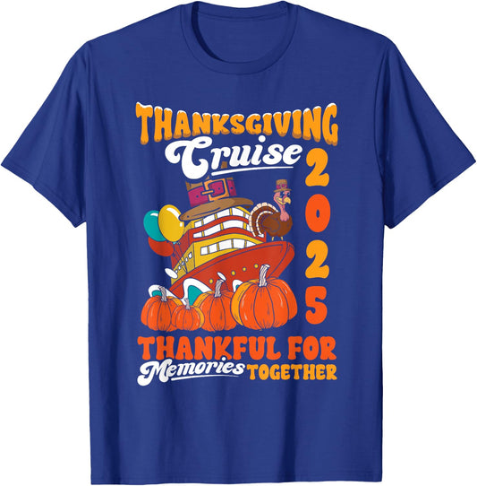 Thanksgiving Family Cruise Ship Trip 2025 Turkey Matching T-Shirt - T-Shirt | Royal