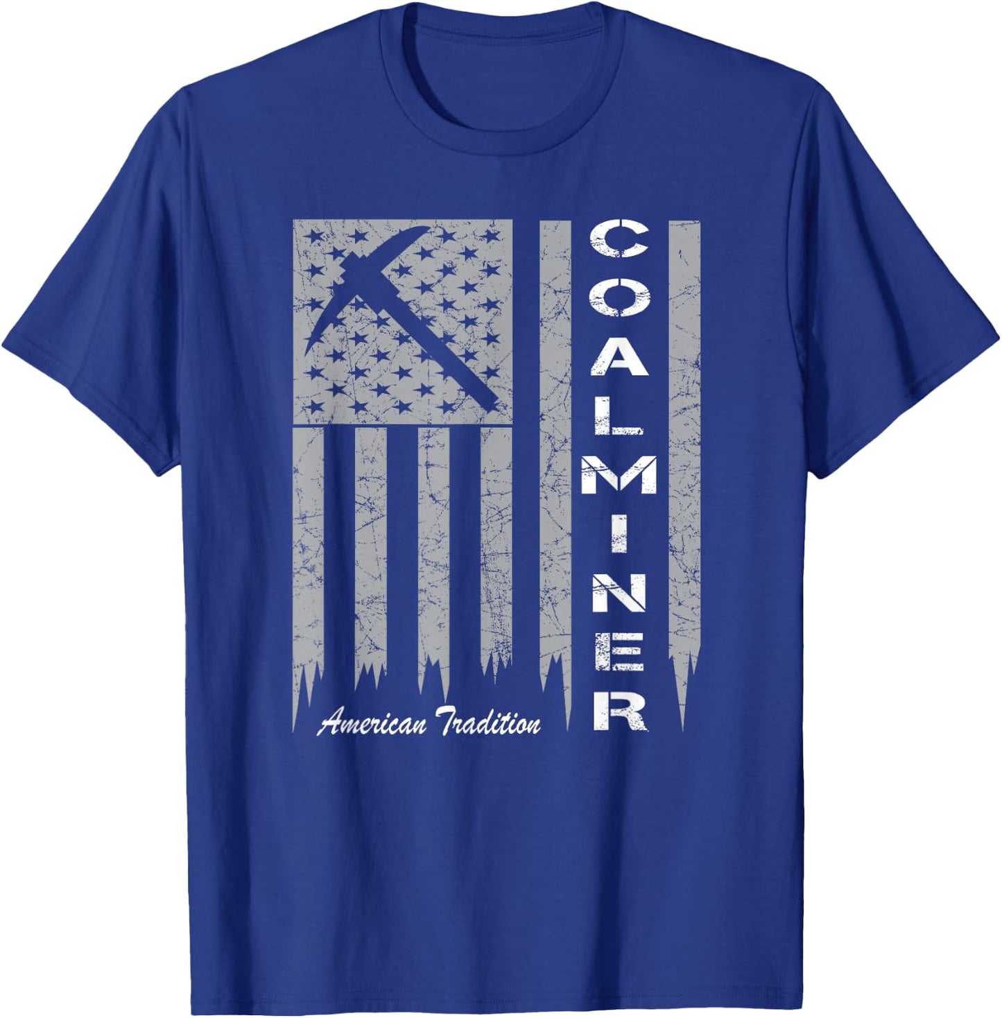 Coal Miner Shirt with American Flag for Proud Coal Miners T-Shirt - T-Shirt | Royal