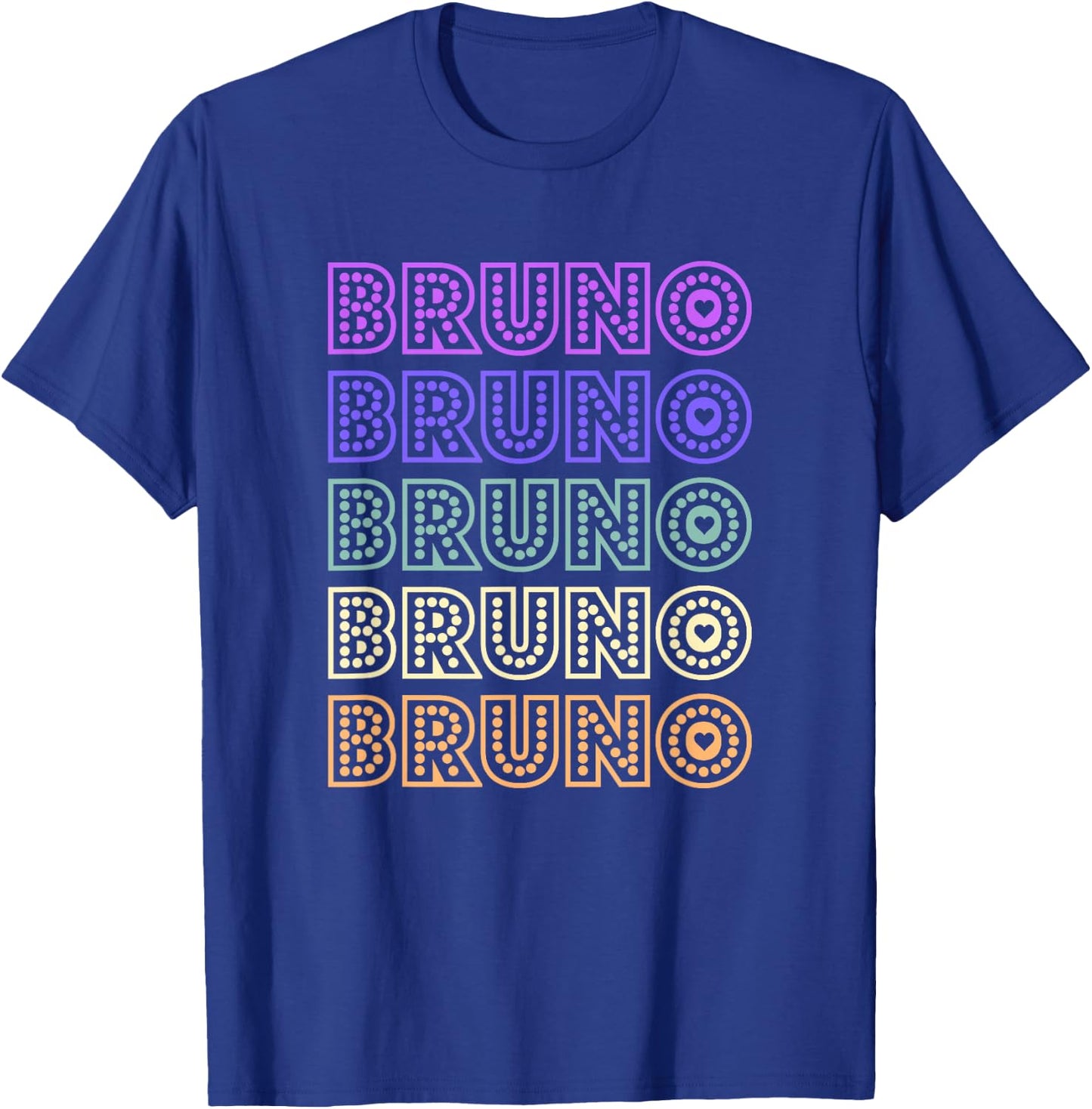 Love Heart Bruno Retro Style Bruno Lover Heart Shirt T-Shirt - T-Shirt | Royal